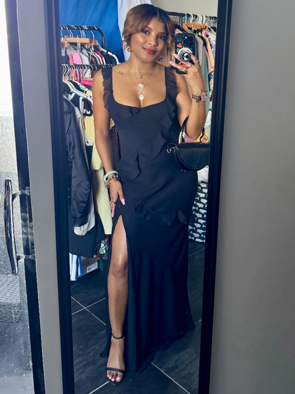 Edine Tiered Chiffon Maxi Dress - Picture 4 of 5